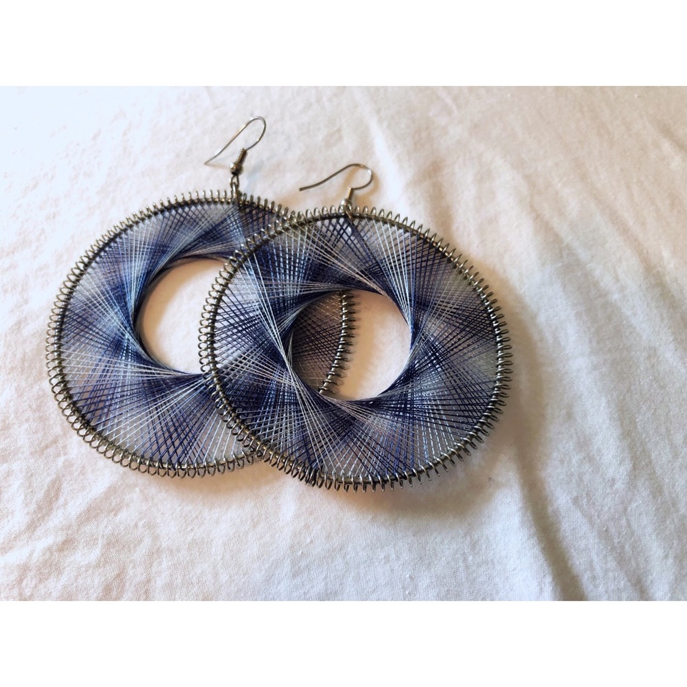 Boho geometric thread earrings